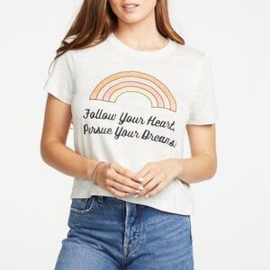 Chaser Follow Your Heart Persue Your Dreams Graphic Tee Shirt Size S, NEW w/Tag